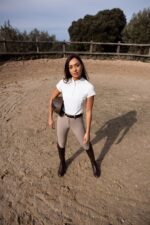 HORZE EVELYN Damskie bryczesy z pełnym lejem silikonowym i wysokim stanem - obrazek 7