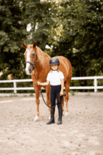 HORZE GILLIAN Dziecięce legginsy kompresyjne z pełnym silikonowym lejem i wysokim stanem - obrazek 7