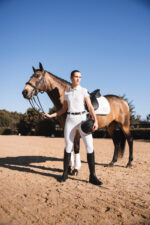 HORZE ANYA Legginsy jeździeckie damskie z pełnym lejem silikonowym i wysokim stanem - obrazek 10