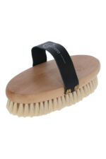 COVALLIERO BRUSH&CO Drewniana szczotka dla konia ze szlufką, bardzo miękka, 14 cm