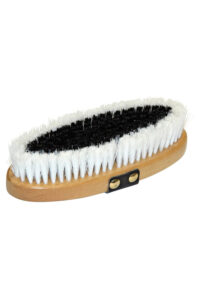 COVALLIERO BRUSH&CO Drewniana szczotka dla konia ze szlufką, 17 cm