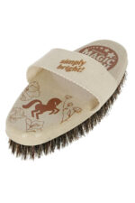 MAGIC BRUSH WATERLILY Twarda szczotka dla konia ze szlufką, 14 cm