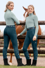 ELT ELLA THERMAL Zimowe legginsy jeździeckie z pełnym lejem silikonowym - obrazek 3