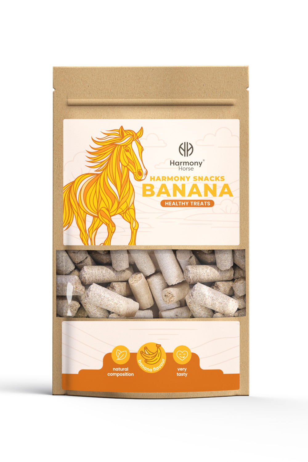 HH SMAKOŁYKI BANAN 1 KG HARMONY HORSE Smakołyki dla koni BANANOWE 1 kg - obrazek 1
