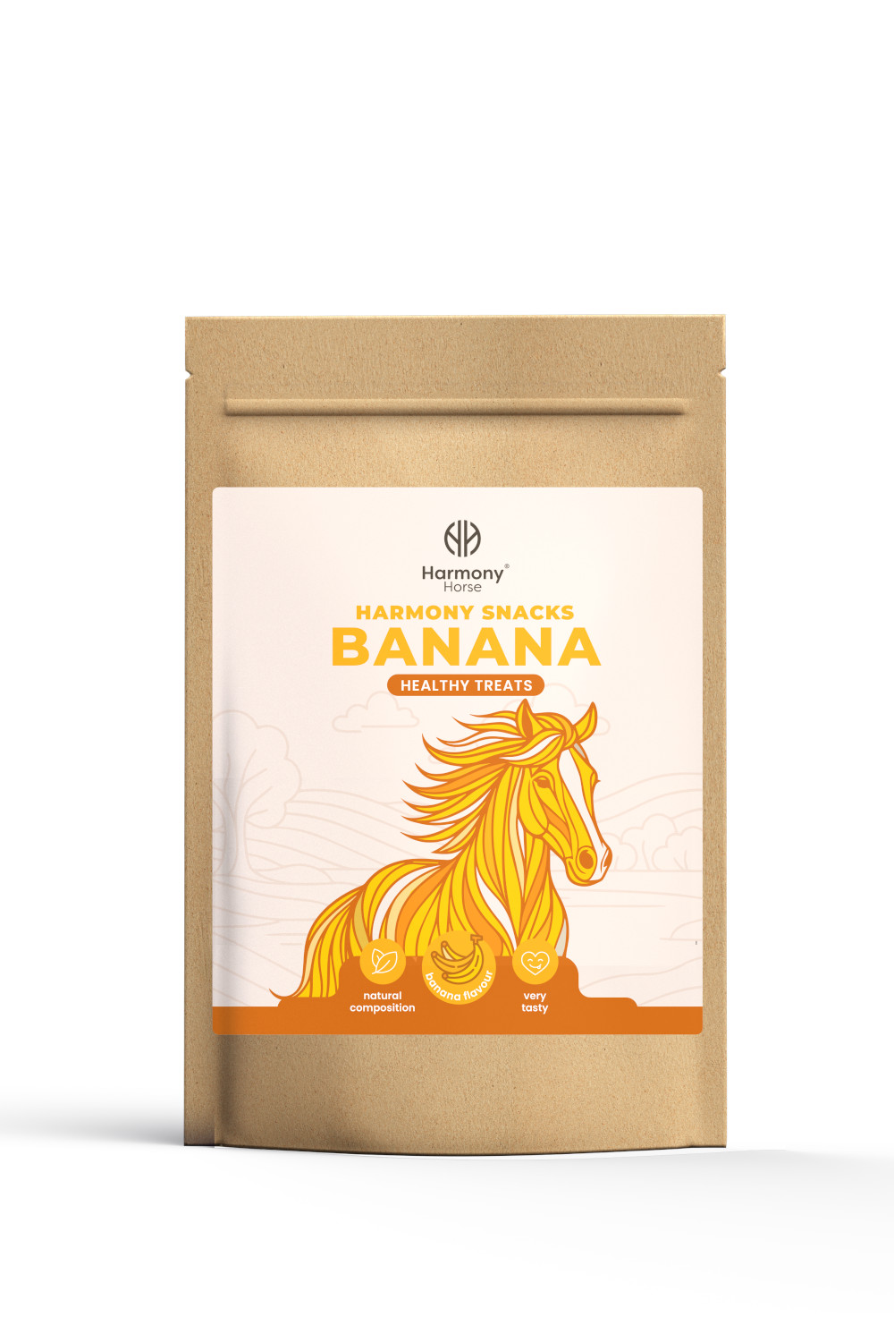 HH SMAKOŁYKI BANAN 500 G HARMONY HORSE Smakołyki dla koni BANANOWE 500 g - obrazek 1