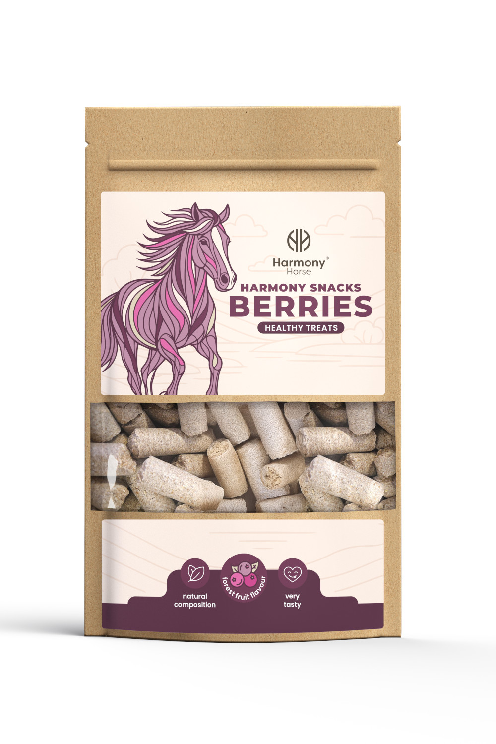 HH SMAKOŁYKI BERRIES 1 KG HARMONY HORSE Smakołyki dla koni OWOCE LEŚNE 1 kg - obrazek 1